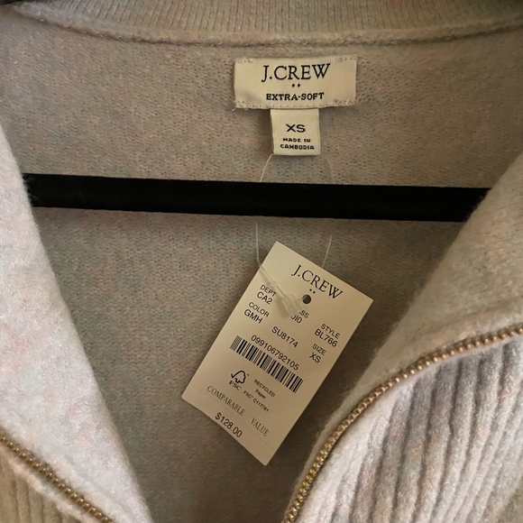 J.Crew Half Zip Cable Sweater in Extra Soft Yarn - Picture 4 of 5